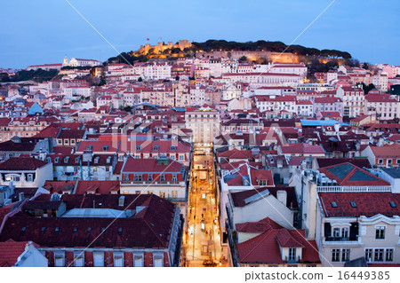 City of Lisbon at Dusk in Portugal 16449385