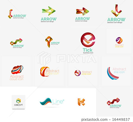 Set of universal company logo ideas, business icon collection 16449837