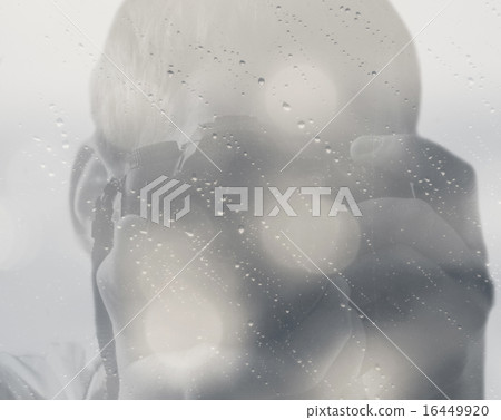 Double exposure of the photographer and rain Double exposure of the photographer and rain 16449920