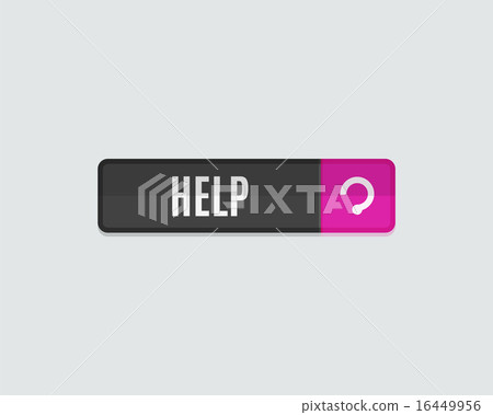 Help web button, modern flat design - Stock Illustration [16449956] - PIXTA