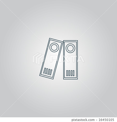 Row of binders icon, vector illustration Row of binders icon, vector illustration 16450105