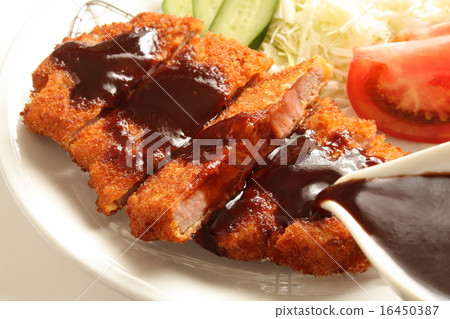 豬肉炸肉排豬肉炸肉排豬肉炸肉排日本人白色背景 豬肉炸肉排豬肉炸肉排豬肉炸肉排日本人白色背景 16450387