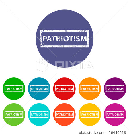 Patriotism flat icon 16450618