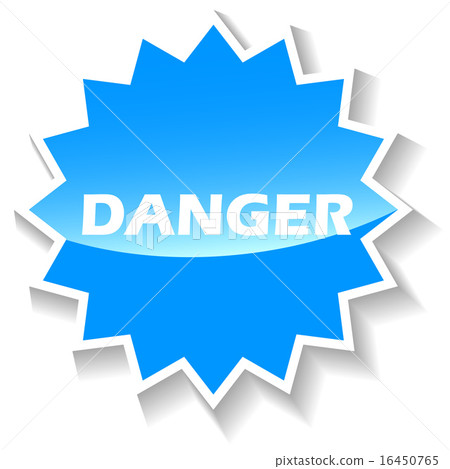 Danger blue icon Danger blue icon 16450765
