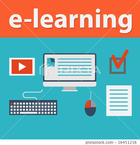 vector flat design illustration concept for online education vector flat design illustration concept for online education 16451216