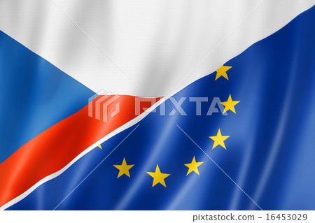Czech Republic and Europe flag Czech Republic and Europe flag 16453029