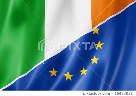 Ireland and Europe flag 16453038