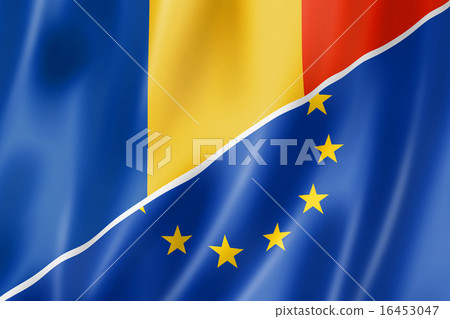 Romania and Europe flag 16453047