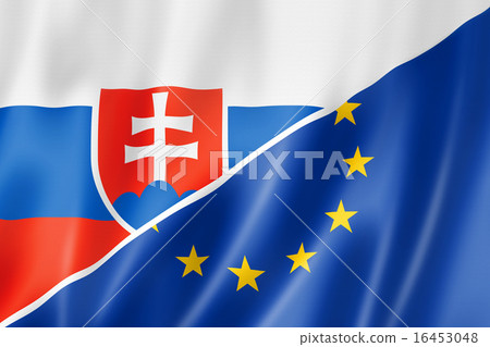 Slovakia and Europe flag Slovakia and Europe flag 16453048