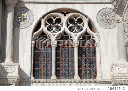 Ornate windows of Basilica di San Marco in Venice Ornate windows of Basilica di San Marco in Venice 16454542