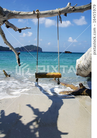 Swing and the landscape of the sea (Chichijima) 16455979