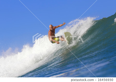 Surfing a wave, Bali, Indonesia. Surfing a wave, Bali, Indonesia. 16456930