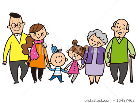 手牽手 三世同堂 行走 16457462