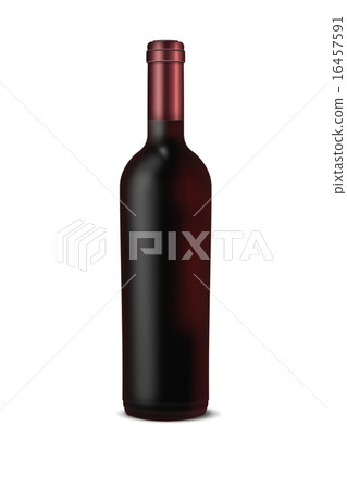 Bottle of wine isolated on white background. - Stock Illustration ...
