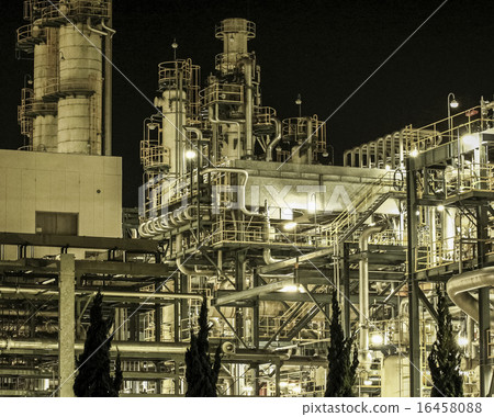 Factory Night view Solar oil Factory Night view Solar oil 16458088