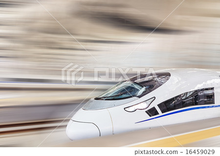 Modern Hi-Speed Passenger Train. Motion effect. Modern Hi-Speed Passenger Train. Motion effect. 16459029