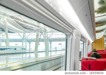 Interior of the high-speed train. 16459030