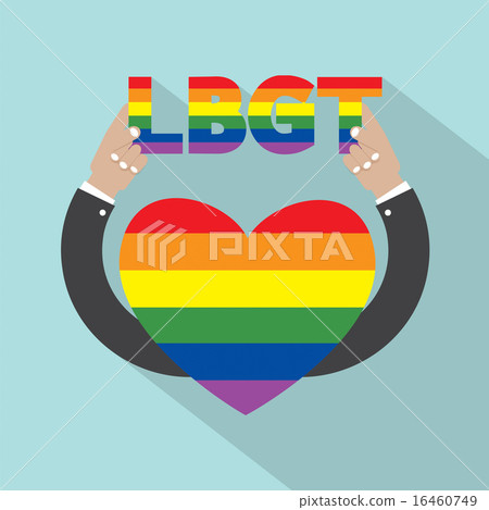 LGBT Rainbow Heart Design LGBT Rainbow Heart Design 16460749