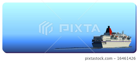 Passenger boat frame (horizontally long blue) 16461426