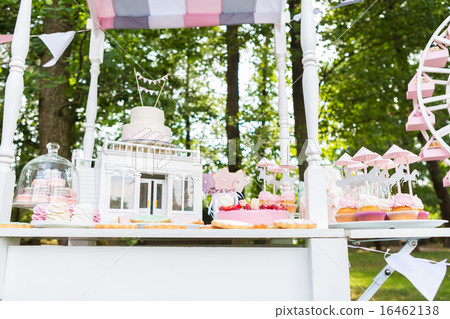 Dessert table for a party. Dessert table for a party. 16462138
