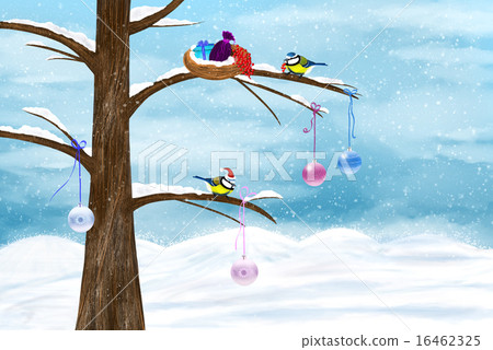 Chickadees celebrate Christmas 16462325