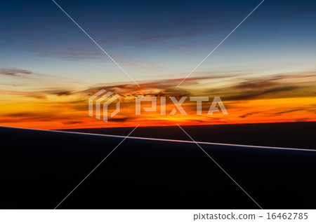 Sunset view from airplane Sunset view from airplane 16462785
