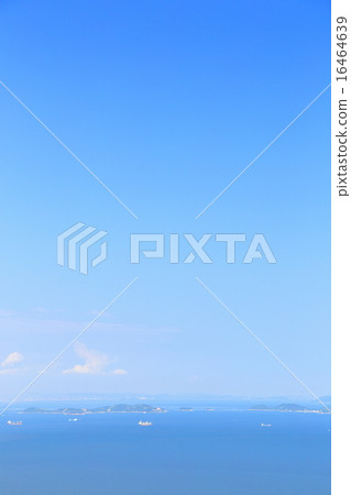 背景材料海和藍天（瀨戶內海的風景） 16464639