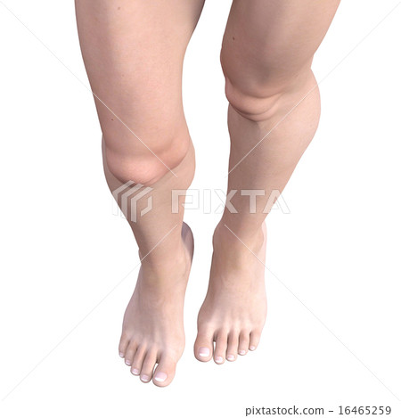 Young lady's leg leg care image perming3DGC Illustration material 16465259
