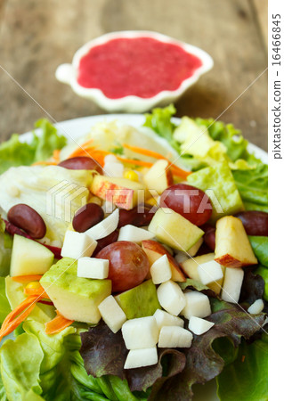 Fresh salad vegetable and fruit. Fresh salad vegetable and fruit. 16466845