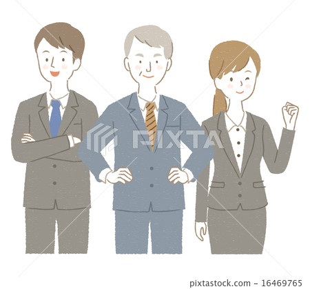 President and young employee illustration 16469765