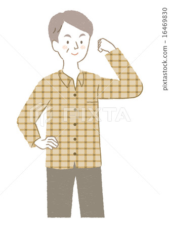 Middle-aged man making illustrations 16469830