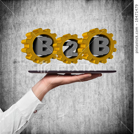 tablet with b2b symbol tablet with b2b symbol 16471479