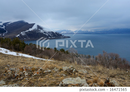 Winter landscape of Sevan ,largest lake in Armenia Winter landscape of Sevan ,largest lake in Armenia 16471565