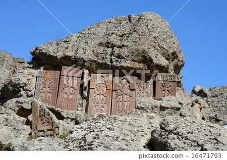 Khachkars (crosses),Geghard monastery,Armenia Khachkars (crosses),Geghard monastery,Armenia 16471793