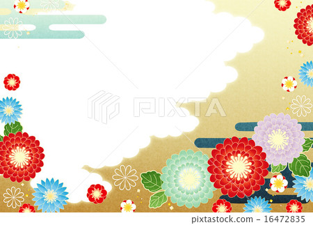 Background material - Japanese pattern, chrysanthemum, plum Background material - Japanese pattern, chrysanthemum, plum 16472835