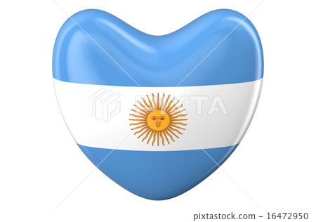 heart with Argentinean flag 16472950