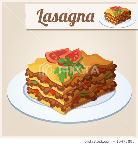 Detailed Icon. Lasagna. 16473895