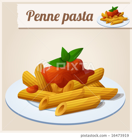 Penne pasta with tomato sauce 16473919