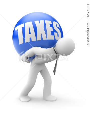 Businessman with Tax ball 16475004