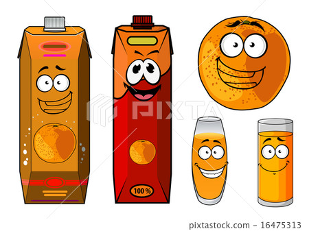 Fresh orange juice cartoon characters Fresh orange juice cartoon characters 16475313