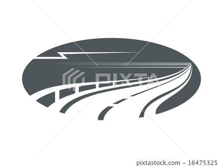 Highway, road or pathway gray icon 16475325