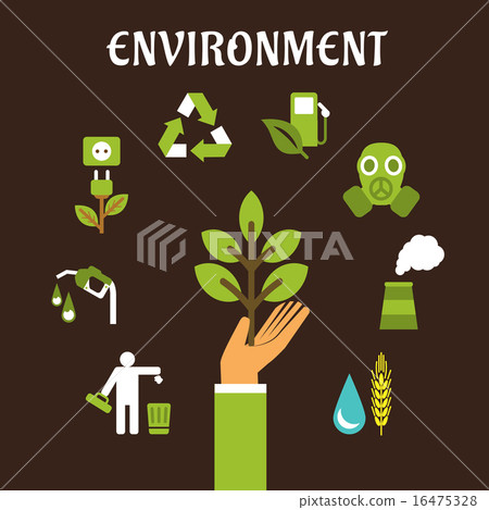 Conservation and environment flat concept Conservation and environment flat concept 16475328