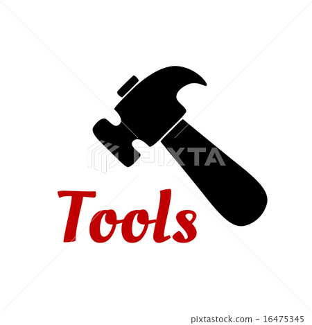 Claw hammer hand tool black icon 16475345