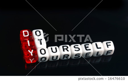 DIY Do It Yourself on black 16476610