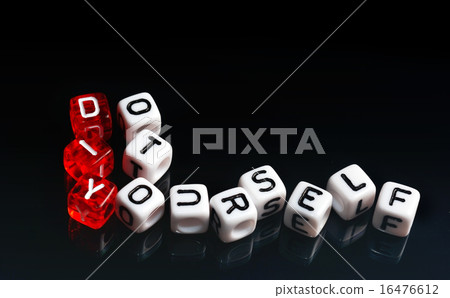 DIY Do It Yourself on black 16476612