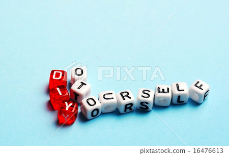 DIY Do It Yourself on blue 16476613