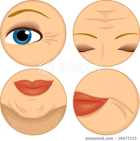 Girl Face Wrinkles Icons Girl Face Wrinkles Icons 16477153