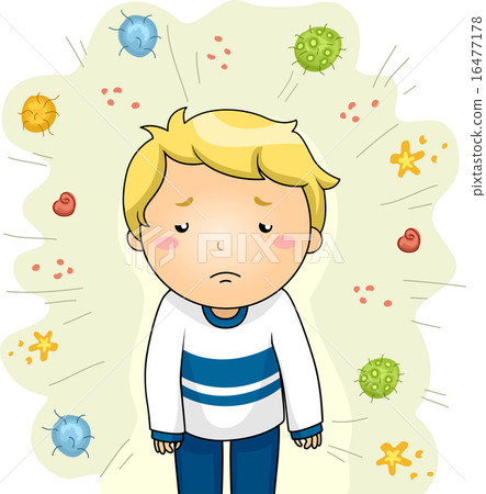 Boy Sick From Viruses 16477178
