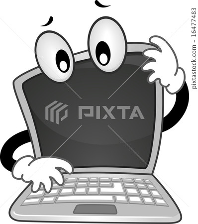 Mascot Laptop Confused 16477483