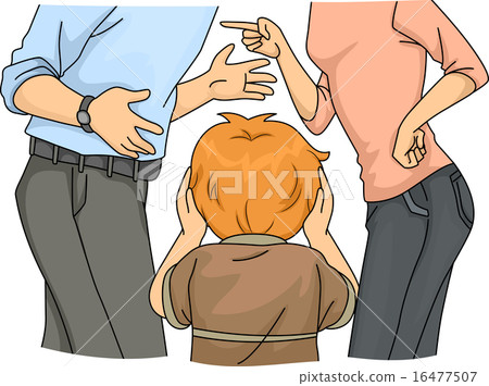 Kid Boy Parents Fight 16477507